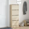 Armoire à chaussures chêne sonoma 60x21x163,5cm bois ingénierie 