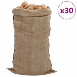 Sacs en jute 30 pcs 65x135 cm 100 % jute 340 g/m² 