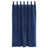 Rideaux opaques avec boucles suspendues 2 pcs Velours Bleu foncé 