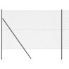 Jeu de Poteaux de Clôture Gris 1.6 x 10 m Acier galvanisé 
