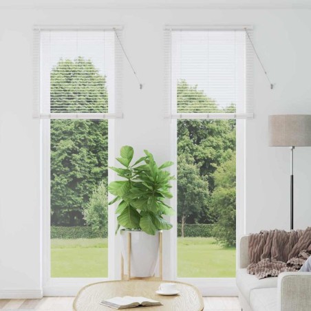 Store de Fenêtre avec des rideaux Autre Blanc 80 x 220 cm Aluminium 