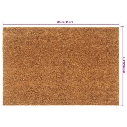 Tapis de porte naturel 60x90 cm fibre de coco touffeté 