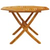Table pliable de jardin Ø110x75 cm bois d'acacia solide 