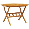 Table pliable de jardin Ø110x75 cm bois d'acacia solide 
