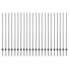 Poteaux de clôture argentés 44 pcs Gris Large Acier 