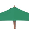 Parasol d'extérieur avec mât en bois 150x200 cm vert 