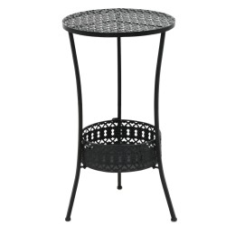 Table de bistro Noir 40x70 cm Métal 