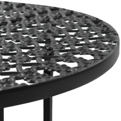 Table de bistro Noir 40x70 cm Métal 
