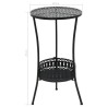 Table de bistro Noir 40x70 cm Métal 