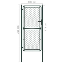 Portillon Acier 100 x 175 cm Vert 