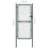 Portillon Acier 100 x 175 cm Vert 