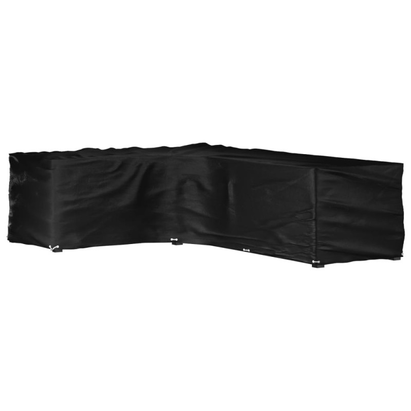 Housse de salon de jardin en forme de L 18 œillets 220x285x80cm Housse de salon de jardin en forme de L 18 œillets 220x285x80cm