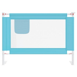 Barrière de sécurité de lit enfant Bleu 90x25 cm Tissu 