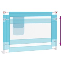 Barrière de sécurité de lit enfant Bleu 90x25 cm Tissu 