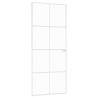 Porte d'intérieur Blanc 83x201,5 cm Trempé verre aluminium fin 
