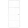 Porte d'intérieur Blanc 83x201,5 cm Trempé verre aluminium fin 