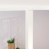 Porte d'intérieur Blanc 83x201,5 cm Trempé verre aluminium fin 