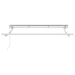 Auvent manuel Blanc 2.5 x 2 m Cadre en aluminium 