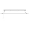 Auvent manuel Blanc 2.5 x 2 m Cadre en aluminium 