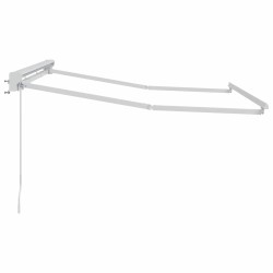 Auvent manuel Blanc 2.5 x 2 m Cadre en aluminium 