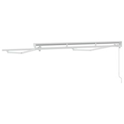 Auvent manuel Blanc 2.5 x 2 m Cadre en aluminium 