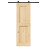 Porte coulissante et kit de quincaillerie 70x210 cm pin massif 