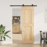 Porte coulissante et kit de quincaillerie 70x210 cm pin massif 