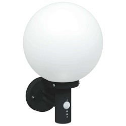 Lampe murale extérieure avec capteur Noir IP44 