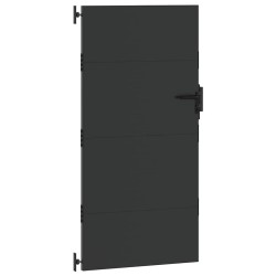 Porte de Jardin Noir 105 x 200 cm Acier peint par poudre 