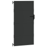 Porte de Jardin Noir 105 x 200 cm Acier peint par poudre 