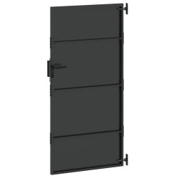 Porte de Jardin Noir 105 x 200 cm Acier peint par poudre 