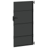 Porte de Jardin Noir 105 x 200 cm Acier peint par poudre 