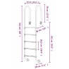 Échelle de piscine 54x38x211 cm acier inoxydable 304 