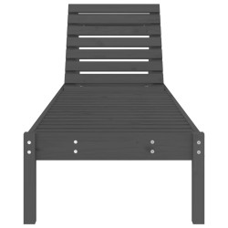 Chaises longues lot de 2 gris 199,5x60x74 cm bois massif de pin 