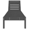Chaises longues lot de 2 gris 199,5x60x74 cm bois massif de pin 