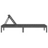 Chaises longues lot de 2 gris 199,5x60x74 cm bois massif de pin 