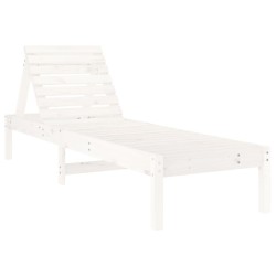Chaises longues lot de 2 blanc 199,5x60x74cm bois massif de pin 
