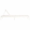 Chaises longues lot de 2 blanc 199,5x60x74cm bois massif de pin 