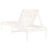 Chaises longues lot de 2 blanc 199,5x60x74cm bois massif de pin 