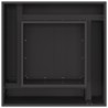 Foyer carré Noir 80x80x40 cm Acier 
