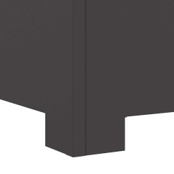 Foyer carré Noir 80x80x40 cm Acier 