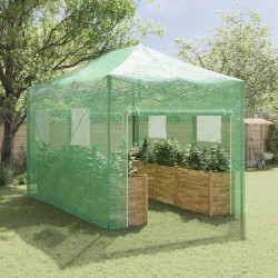 Serre avec toit Vert 280 x 410 x 315 cm Acier 
