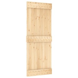 Porte coulissante et kit de quincaillerie 80x210 cm pin massif 