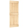 Porte coulissante et kit de quincaillerie 80x210 cm pin massif 