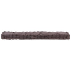 Coussin de plancher de palette Coton 120x40x7 cm Anthracite 