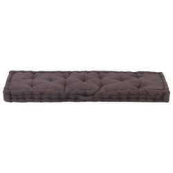 Coussin de plancher de palette Coton 120x40x7 cm Anthracite 
