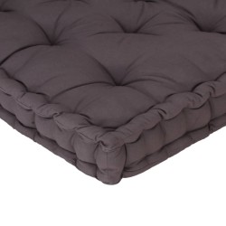 Coussin de plancher de palette Coton 120x40x7 cm Anthracite 