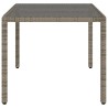 Table de jardin dessus en verre Gris 150x90x75cm Résine tressée 