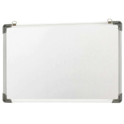 Tableau blanc magnétique effaçable à sec Blanc 60x40 cm Acier 