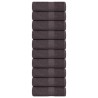 Serviettes d'invité 10pcs anthracite 30x50cm 360g/m² 100% coton 